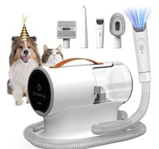 AIRROBO PG100 Dog Grooming Vacuum Kit Pet Hair Clipper 12000Pa 2L Complete