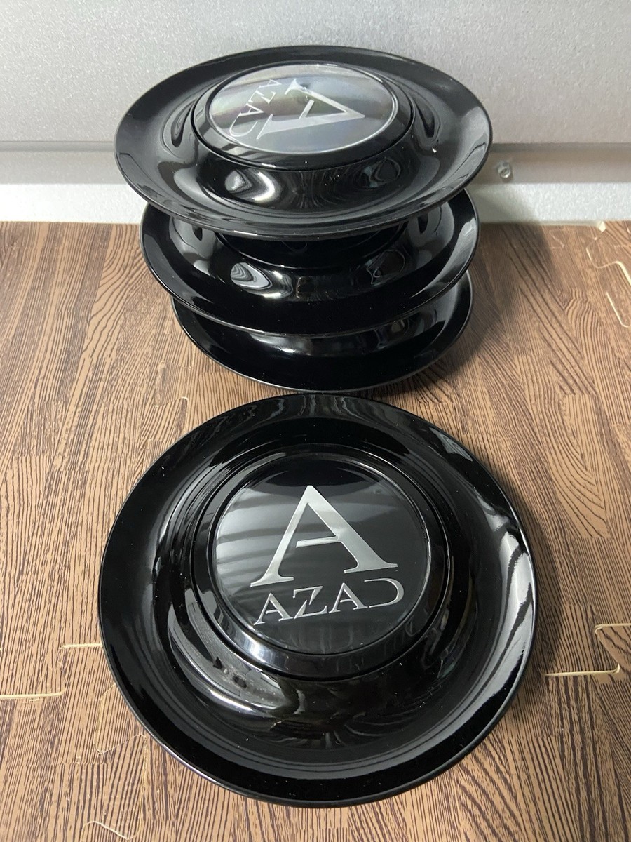 4 x Wheel Floating Center Caps For Azad Big cap xl cap Black 7.2