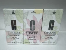 CLINIQUE BROW SHAPER EYEBROW POWDER BOX W/ BRUSH .11 OZ / 3.1 G FULL SIZE NIB