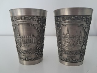 Pewter Tankards x2 Made by Zinn Becker.
