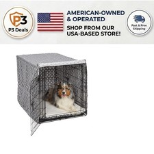 Stylish 42" Large Dog Crate Cover with Teflon Protector - Durable Washable