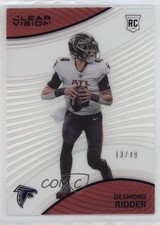 2022 Panini Chronicles Clear Vision Rookies Purple 13/49 Desmond Ridder 8r6