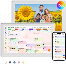 15.6" Digital Calendar, No Subscription Smart Family Planner, Interactive Touchs