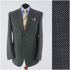 Mens Vintage Blazer 46R UK Size POINTSMAN Grey Wool Sport Coat Jacket