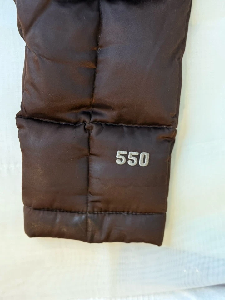 Chaqueta The North Face Niñas L Plumón de Ganso Negro 550 Acolchada Puffer Forrada con Cremallera Foto 3 de 4