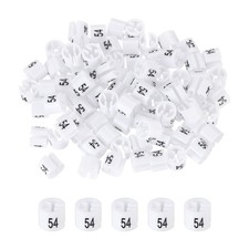 Clothes Hanger Marker Colored Hanger Sizer Number 54, White 100 Pcs