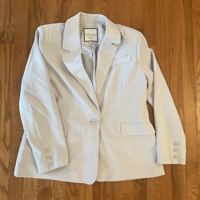 Women s Bagatelle Gray Blazer Size Large Single Button 