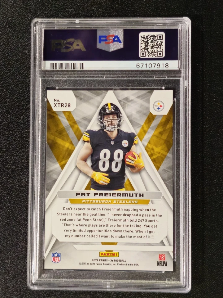 2021 PANINI XR Xtreme Rookies-Green #XTR28 Pat Freiermuth RC #5/5 Steelers 🔥 - Image 4 of 4