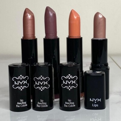 Lot 4 NYX Lip Smacking Fun Colors Lipstick DARLING ORANGE SODA CLIO APRHODITE