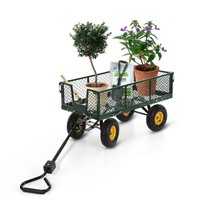Garden Utility Wagon Cart Dump Lawn Heavy Duty Wheelbarrow Trailer Steel C8z9 Garden Utility Wagon Cart Dump Lawn Heavy Duty Wheelbarrow Trailer Steel C8z9