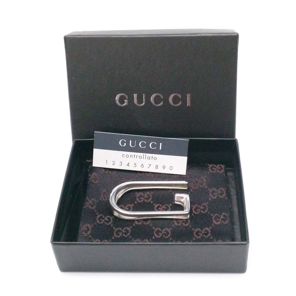 GUCCI マネークリップGロゴ　silver-925 Gucci Money Clip G Logo Shape Silver 925 Retro made in Italy Men's