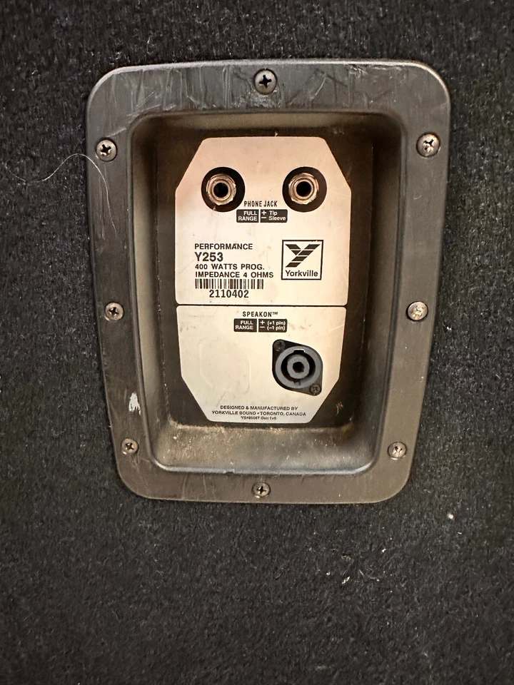 Yorkville Y253 Dual 15" Full Range Passive Speakers PAIR 400 Watts - Image 4 of 4