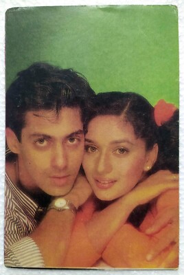 Bollywood Actor Salman Khan Madhuri Dixit Rare Old Original Post card Postcard