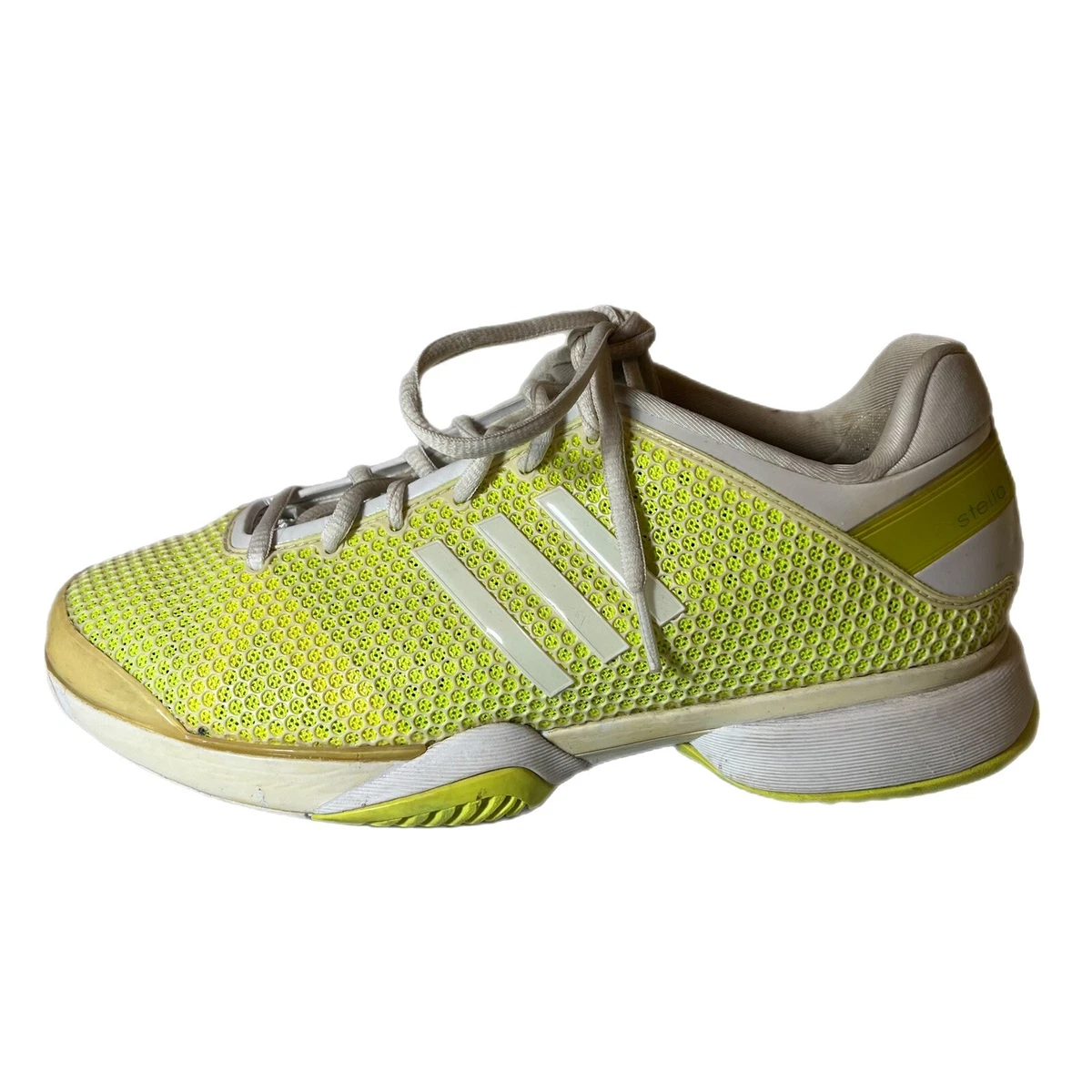 Women's stella mccartney barricade boost tennis shoes aero lime and white Clearance