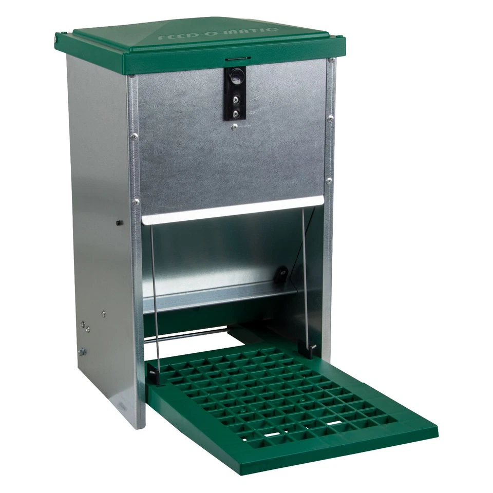 Futterautomat Geflügelfutterautomat Futterspender Hühner verzinkt Metall 8kg - Bild 4 von 4