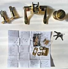 Defiant Naples Polished Brass Combo Pack with Single Cylinder Deadbolt 32MYE7D1B