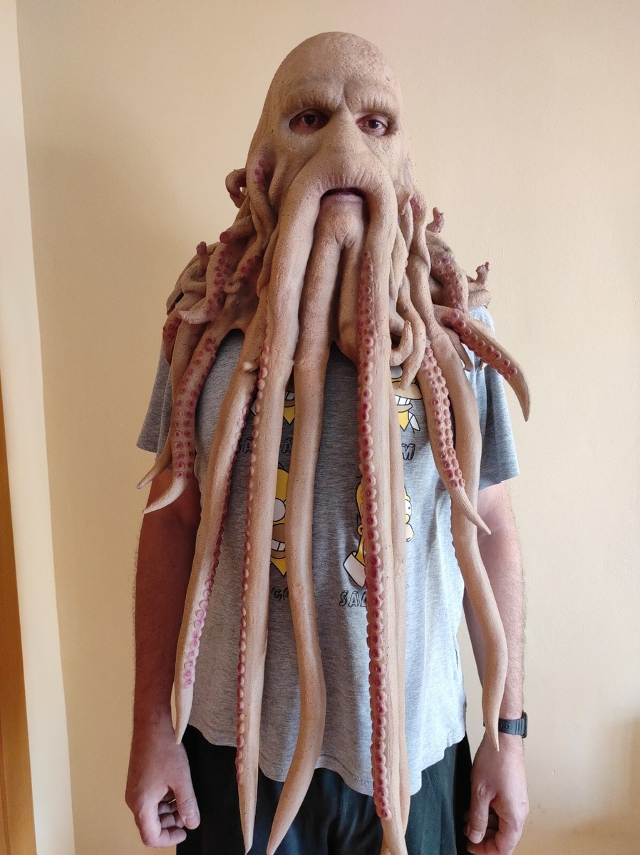 DAVY JONES , latex mask , cosplay DAVY JONES , mask adult