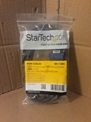 Startech.com 6 Fuß/1,8 2-in-1 Ultradünnes USB KVM-KABEL