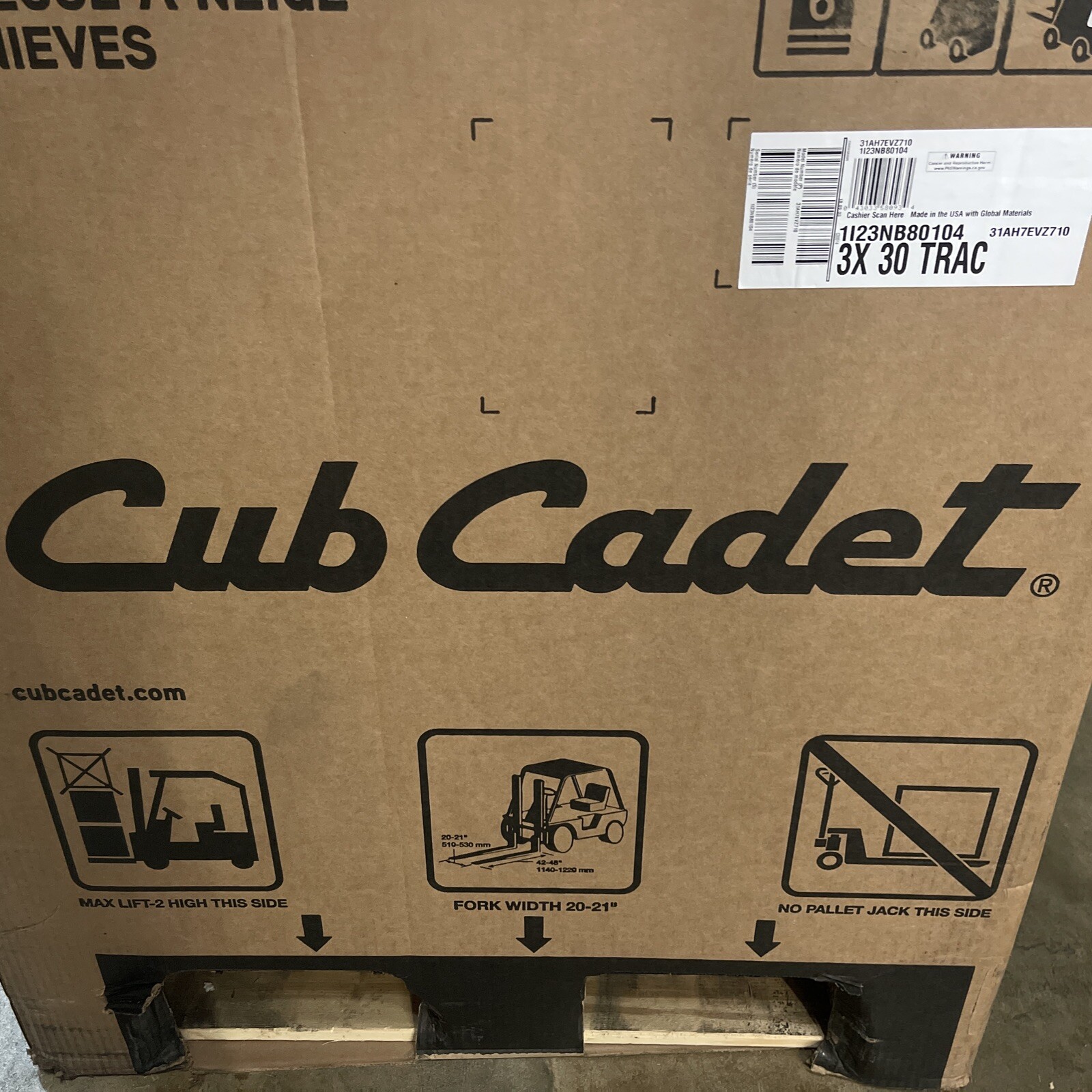 Cub cadet 1i23nb80104 track drive snow blower