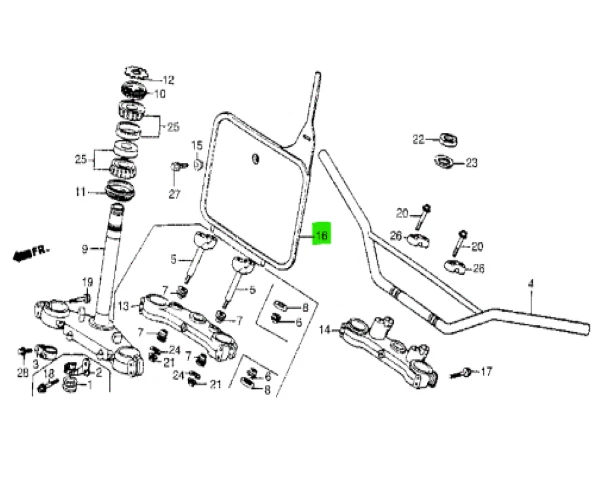 Placa Honda CR125R A Fr número 61136-ML3-841 genuina JDM XR200R A AC 1988-1999 Foto 2 de 2