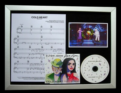 ELTON JOHN & DUA LIPA Cold Heart QUALITY MUSIC CD FRAMED DISPLAY+FAST WORLD SHIP