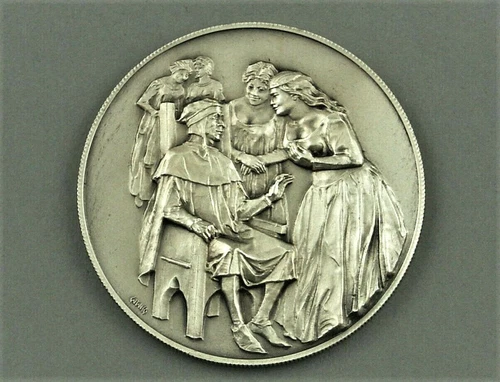 Medal Giovanni Boccaccio Decamerone 999 Silver France (221)