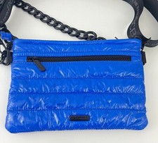 BCBGeneration Blue Quilted  Puffer Crossbody ...