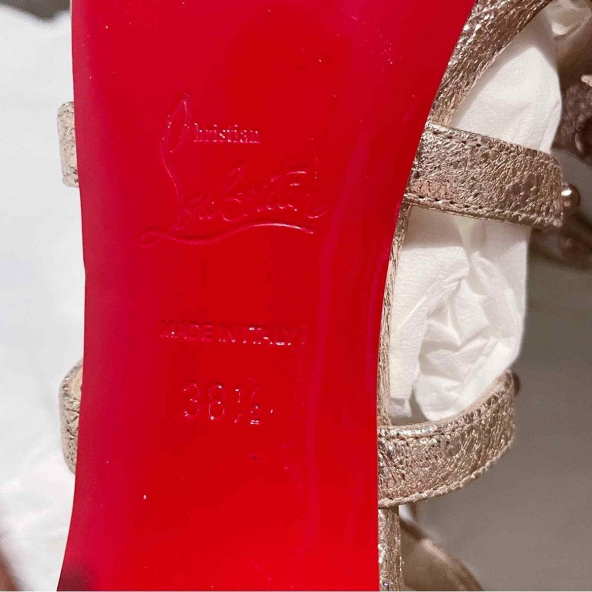 Christian Louboutin　ゴールドパンプス　37.5 bbdd449e79b8bfe0e1ed320402db17