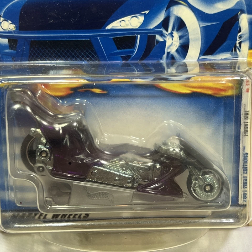Hot Wheels 2001 First Editions 21/36, Fright Bike 2001-033, Purple ~ NEW SEALED - Image 2 of 4
