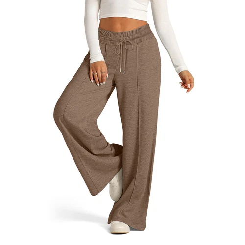 Damen Sporthose Lange Hose Jogginghose Weites Bein Hose Freizeithose - Bild 5 von 34