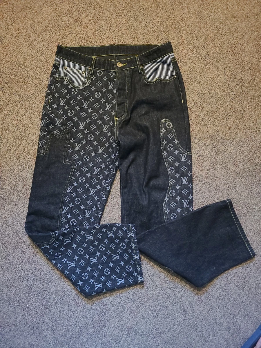 Louis Vuitton x Nigo Monogram Crazy Denim Pants Black