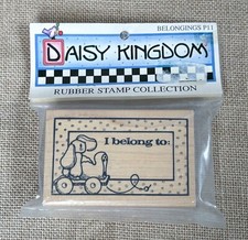 Vintage Daisy Kingdom I Belong To Rubber Stamp Old Toys Rustic Primitive Cottage