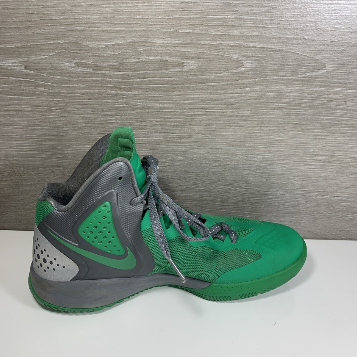 Nike Zoom Mens Hyperenforcer Flywire Hyperfuse Green Basketball