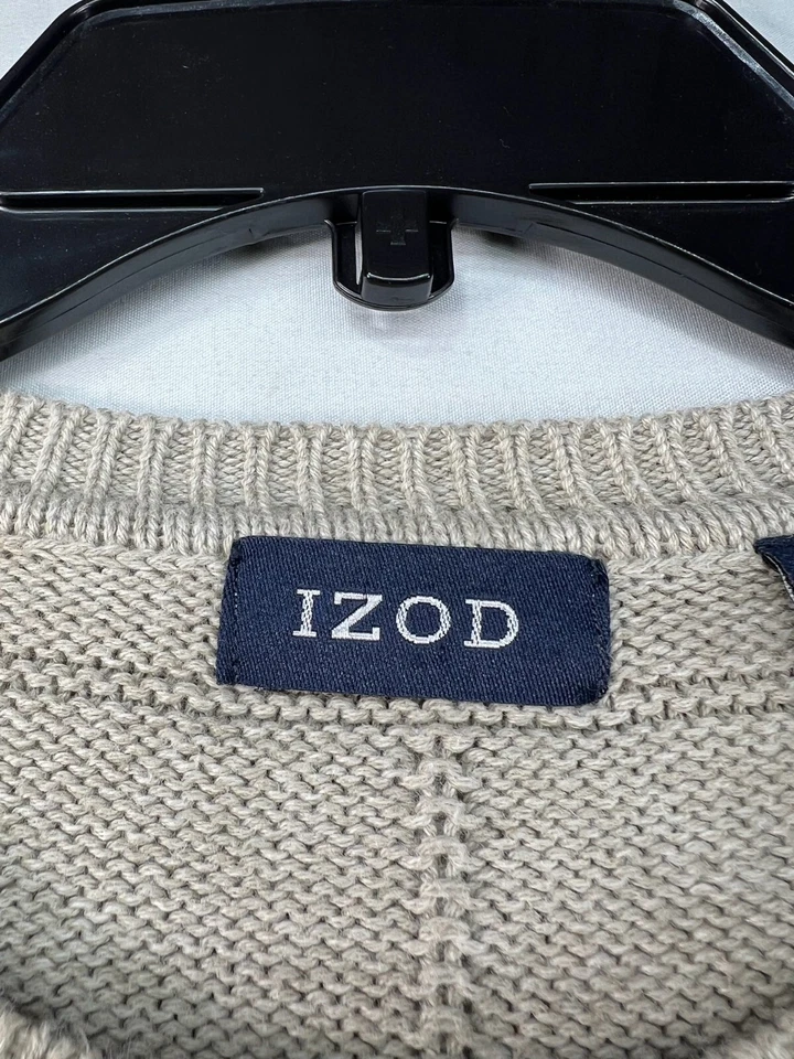 Suéter Izod Mujer Talla Grande Tostado Manga Larga 100% Algodón Foto 3 de 4