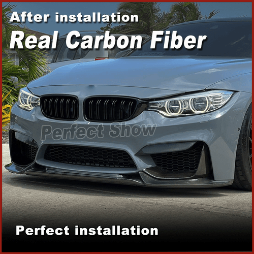 Alerón delantero de carbono labio delantero espada alerón para BMW F80 M3 F82 F83 M4 2014-19 - Imagen 13 de 16