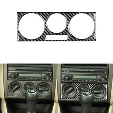 Cubierta de botón de interruptor de acondicionador de fibra de carbono para Volkswagen Golf4 1999-2004