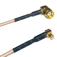 RG316 RP-SMA MALE ANGLE to MCX MALE ANGLE RF Cable Rapid-SHIP LOT