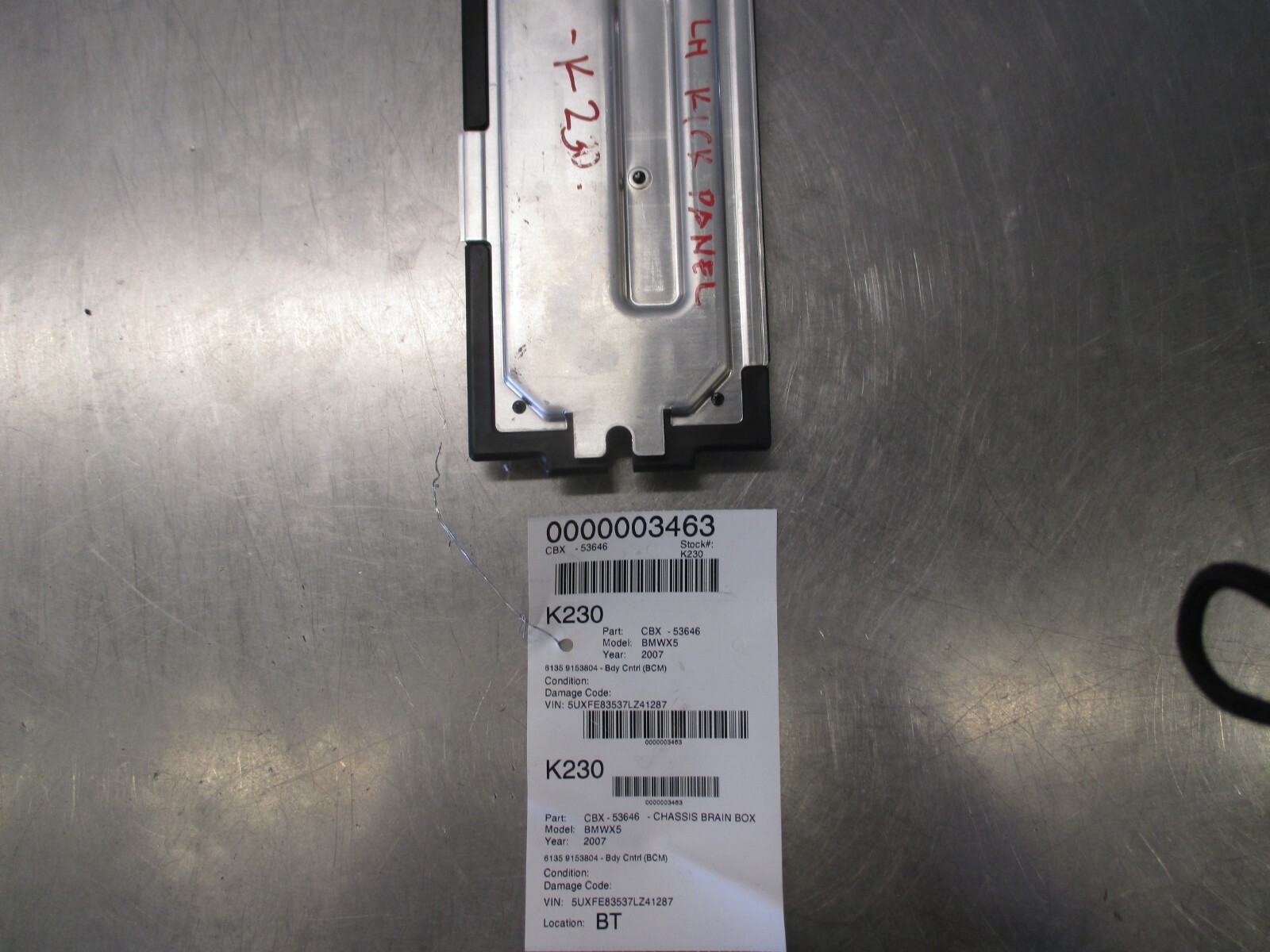 P200391 20072013 BMW X5 Adaptive Light Footwell FRM Control Module