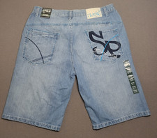 Vintage Y2K SOUTHPOLE Shorts Mens 42 Loose Straight Embroidered 13" Inseam NWT