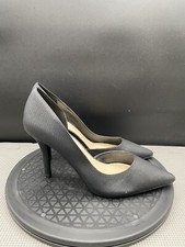 Nine West Women's Pump Size 10 Black Pointed Toe Textured D'Orsay Shoes