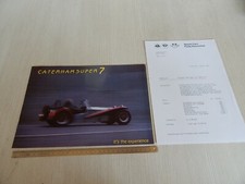 BROCHURE DEPLIANT ORIGINALE CATHERAM SUPER SEVEN 7 1.6 i 1987 LINGUA INGLESE