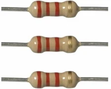 80 Pack - 2.2K 2200 Ohm Ω Resistor 5% Tolerance 1/4W 1/4 Watt Carbon Film PK
