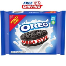 OREO Mega Stuf Chocolate Sandwich Cookies, Party Size, 1 lb 9.35 oz