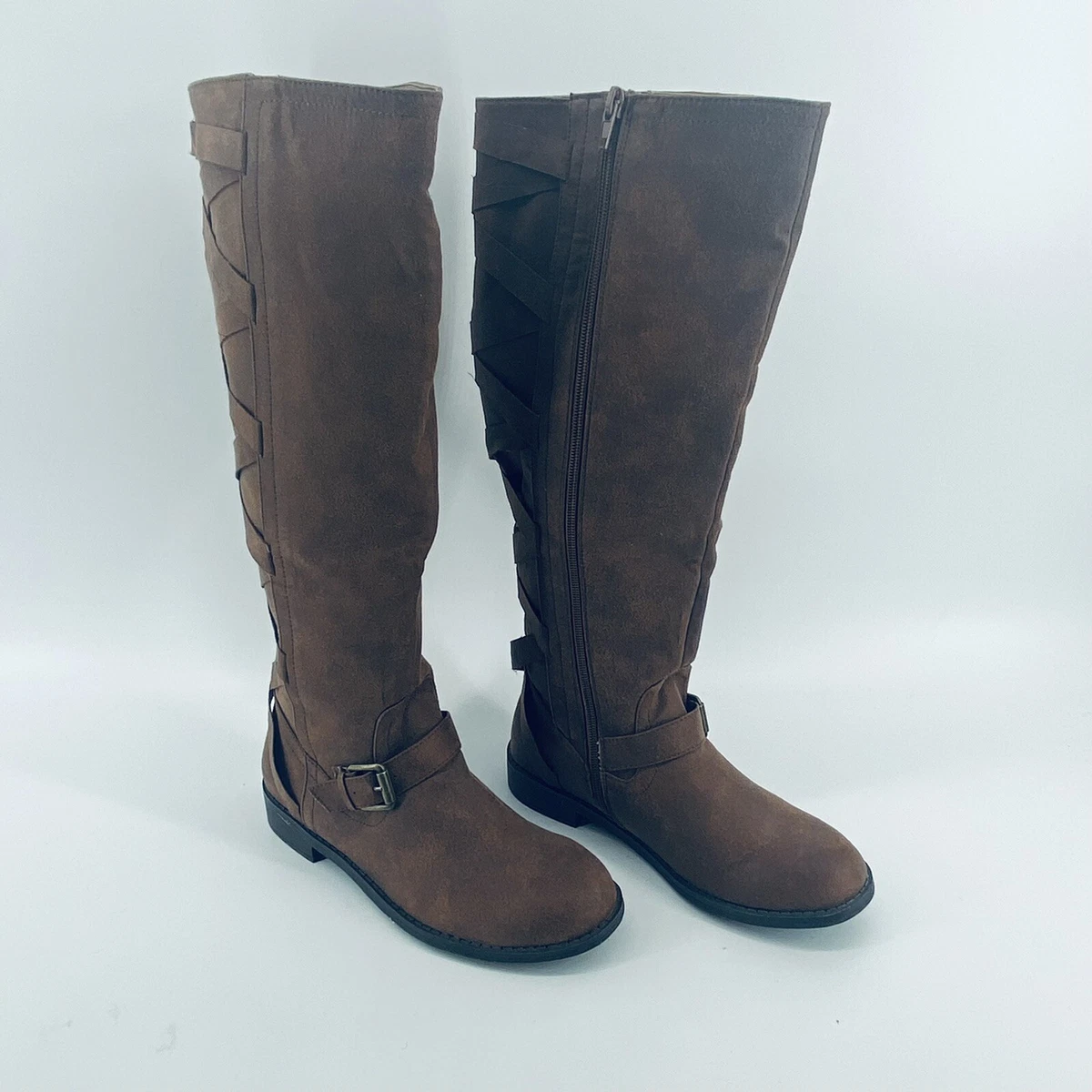 Justfab lace clearance up boots