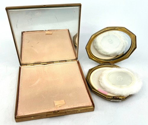 Mixed Lot 10 Powder Compact 1940s Coin Case Richard Hudnut Halston AS IS Vtg - Picture 10 of 24