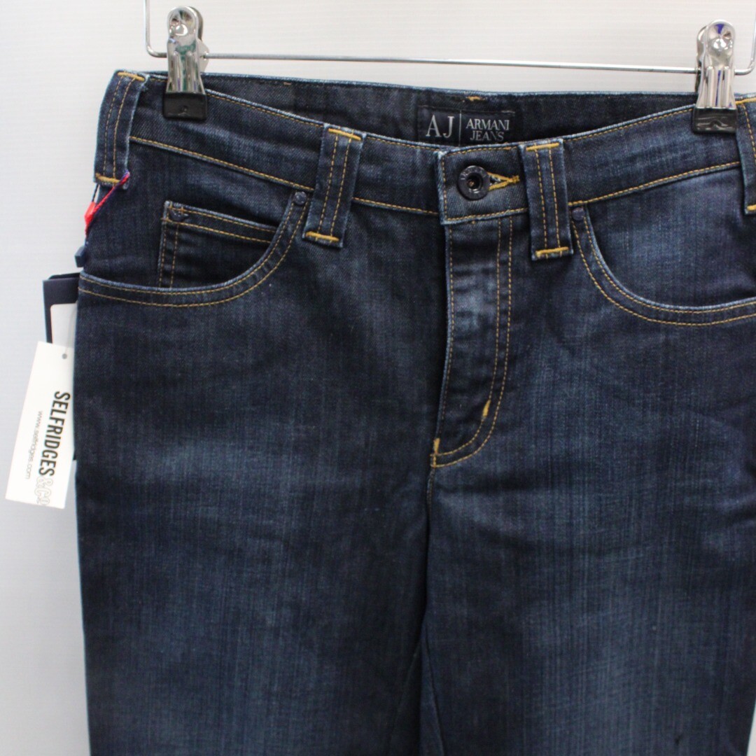 Women's ARMANI JEANS Regular Fit High Waist Blue Jeans Size 26"W BNWT