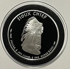 Sioux Chief Indian Collectible Proof Rare Coin 1 Troy Oz .999 Fine Silver Round