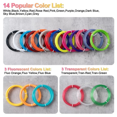 20 Colors 3D Pen PLA Filament Refills, Each Color 10Feet, Total 200 Feet, 1.75Mm - Picture 6 of 7