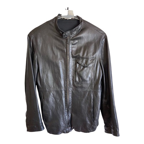 studie Blootstellen wang JACKET Giorgio Armani Borgo 21 SPA Lamb Leather 14.001553 Mens Black Size  56 | eBay