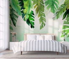 3D Green Leaves 47103NA Wallpaper Wall Murals Removable Wallpaper Fay